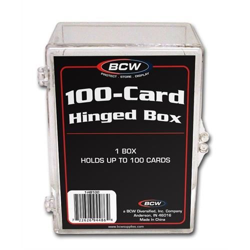 BCW Hinged Plastic Trading Card Case 100ct