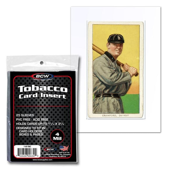 BCW Tobacco Card Insert Sleeve (25ct)