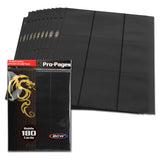 BCW Side-Loading 18-Pocket Pro Pages (10ct) - Black