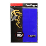 BCW Side-Loading 18-Pocket Pro Pages (10ct) - Blue