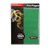 BCW Side-Loading 18-Pocket Pro Pages (10ct) - Green