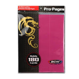 BCW Side-Loading 18-Pocket Pro Pages (10ct) - Pink