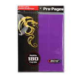 BCW Side-Loading 18-Pocket Pro Pages (10ct) - Purple