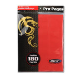BCW Side-Loading 18-Pocket Pro Pages (10ct) - Red