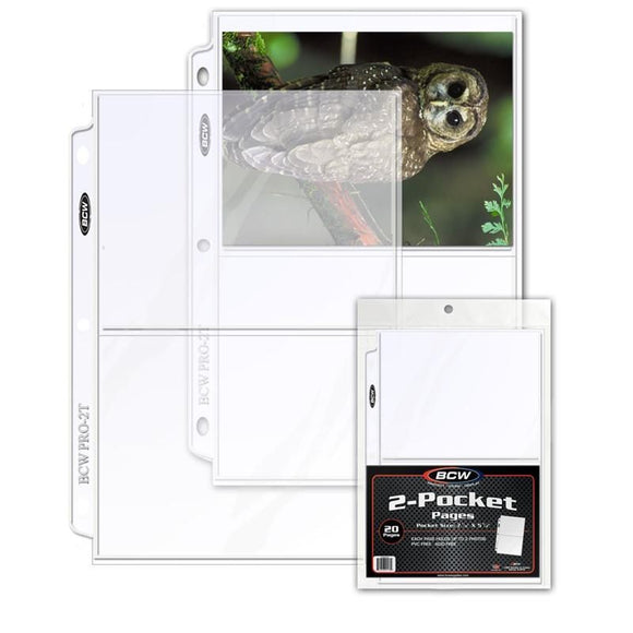 BCW Pro 2-Pocket Photo Pages (20ct)