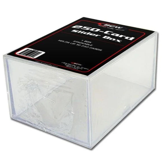 BCW 2-Piece Sliding Plastic Trading Card Box 250ct