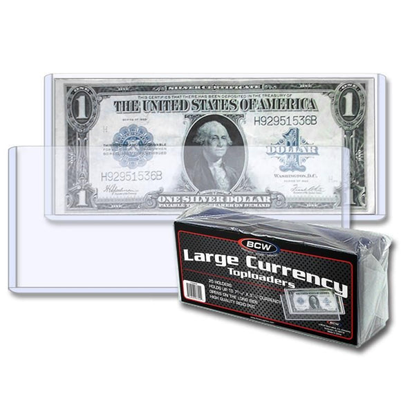 BCW Currency Toploader - Large (25ct)