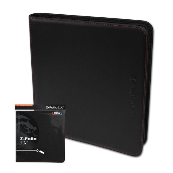 BCW Z-Folio 12-Pocket LX Album Binder - Black