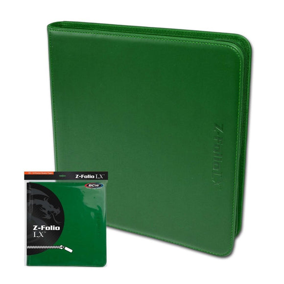 BCW Z-Folio 12-Pocket LX Album Binder - Green