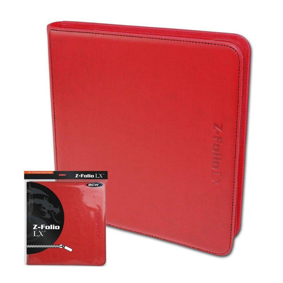 BCW Z-Folio 12-Pocket LX Album Binder - Red