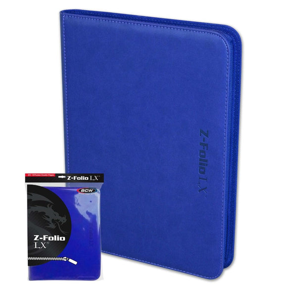 BCW Z-Folio 9-Pocket LX Album Binder - Blue