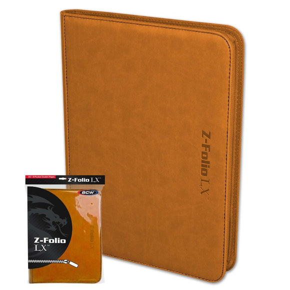 BCW Z-Folio 9-Pocket LX Album Binder - Orange