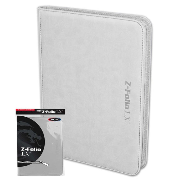 BCW Z-Folio 9-Pocket LX Album Binder - White