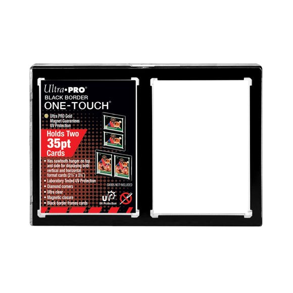 Ultra Pro ONE-TOUCH Magnetic Card Holder 2-Card Black Border (35pt)