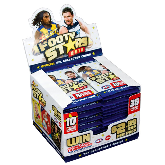2018 Select Footy Stars AFL cards - Retail Box (36ct)
