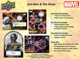 Upper Deck Marvel Ant-Man & the Wasp trading cards (2018) - Hobby Box