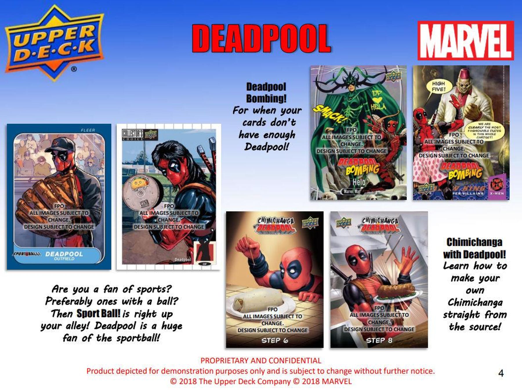 2019 Upper Deck Chimichangas With Deadpool Step 7 #CWD-7. SHIPS FREE!!)