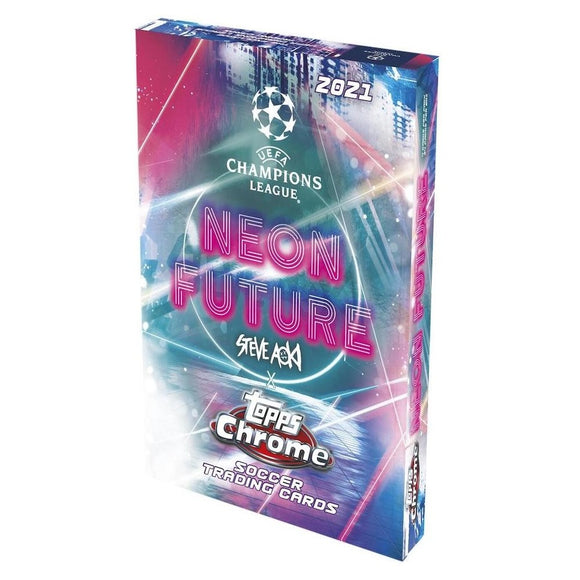 2020-21 Topps Chrome UCL Steve Aoki Neon Futures Soccer - Hobby Box