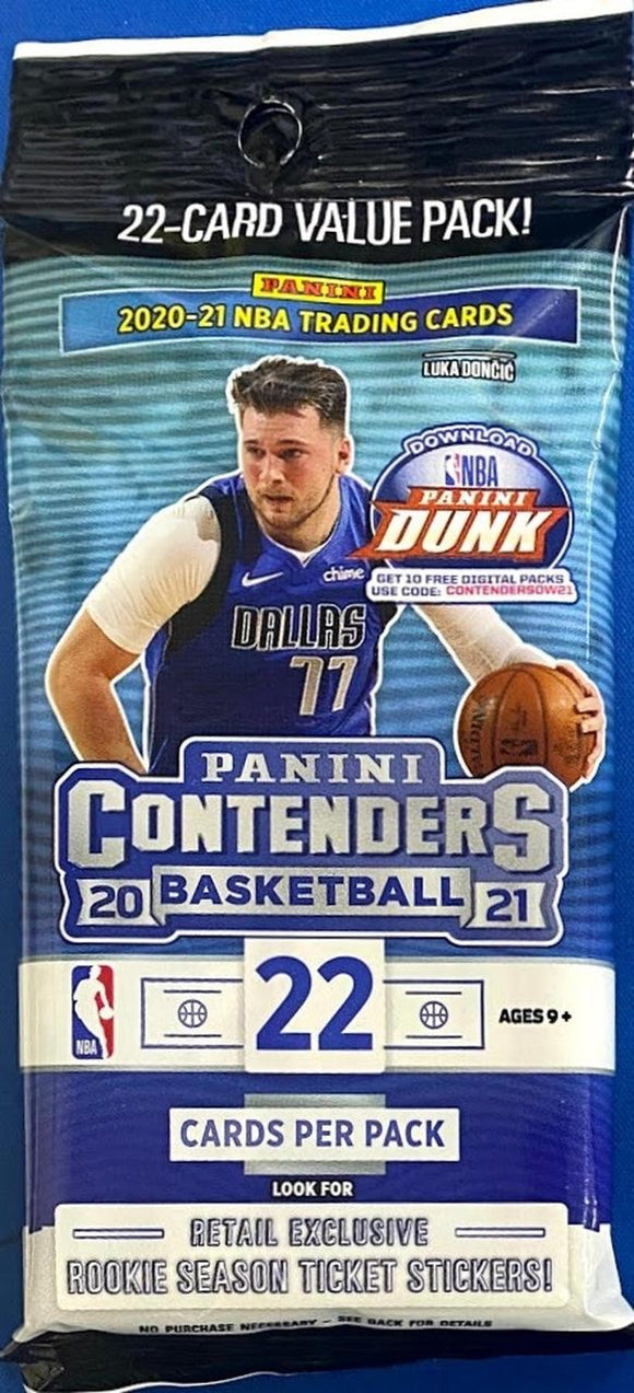 2020-21 Panini Contenders NBA Basketball - Cello/Fat/Value Pack