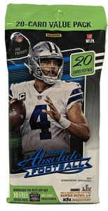 2020 Panini Absolute NFL Football - Cello/Fat/Value Pack