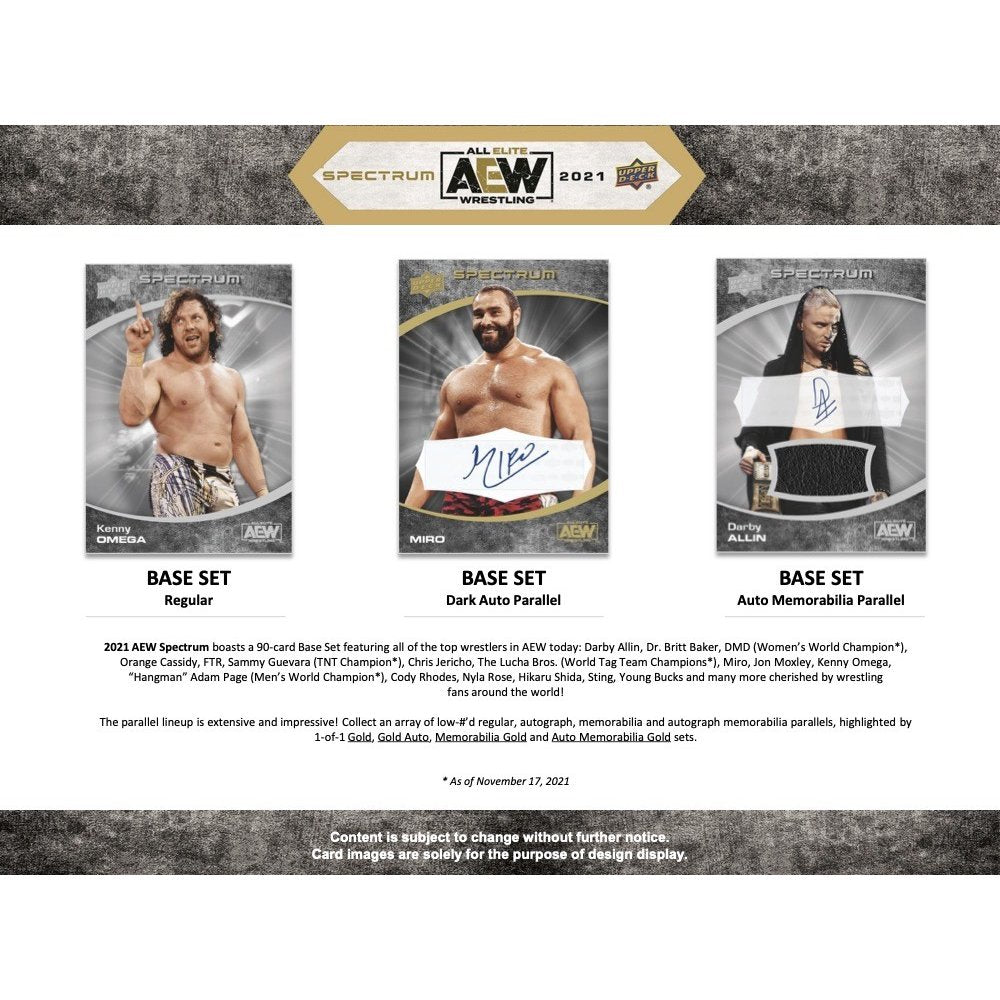 2021 Upper Deck AEW Spectrum Wrestling cards Hobby Box The Traders