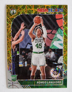 Romeo Langford 05/10- 2019-20 Panini Hoops Premium Stock Gold Flash Prizm Rookie #211