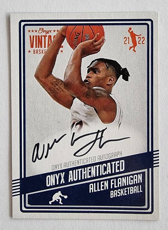 Allen Flanigan - 2021-22 Onyx Vintage Authenticated Autograph #VAAF