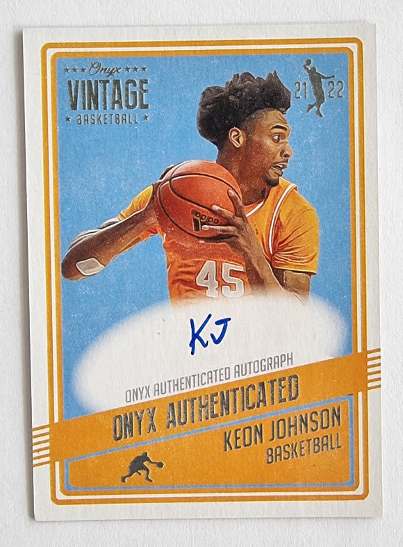 Keon Johnson - 2021-22 Onyx Vintage Authenticated Autograph #VAKJ