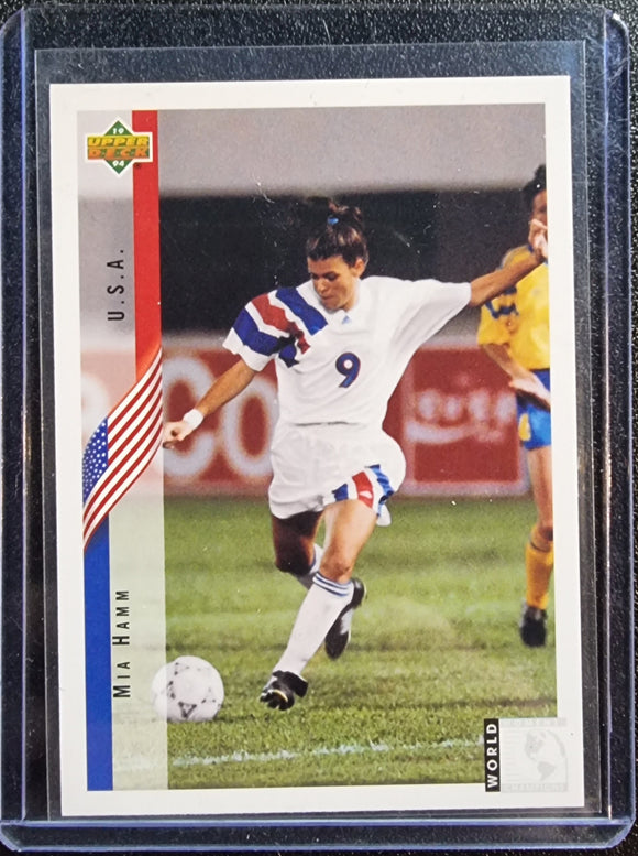 Mia Hamm RC - 1994 Upper Deck World Cup USA Soccer English/Spanish #268