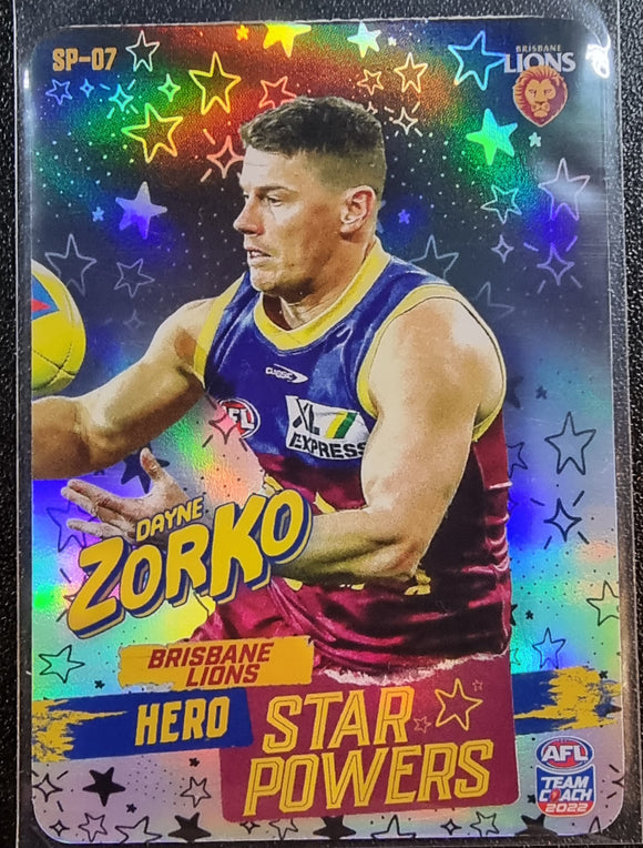 2022 TeamCoach AFL Star Powers singles - PICK YOUR CARD