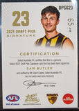 Sam Butler - 2022 Select AFL Optimum Draft Pick Signature GOLD #65/85