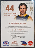 Zac Taylor - 2022 Select AFL Optimum Draft Pick Signature COPPER #052/170