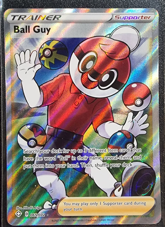 Ball Guy Trainer - Pokemon Shining Fates Full Art Holo Foil Ultra Rare #065/072