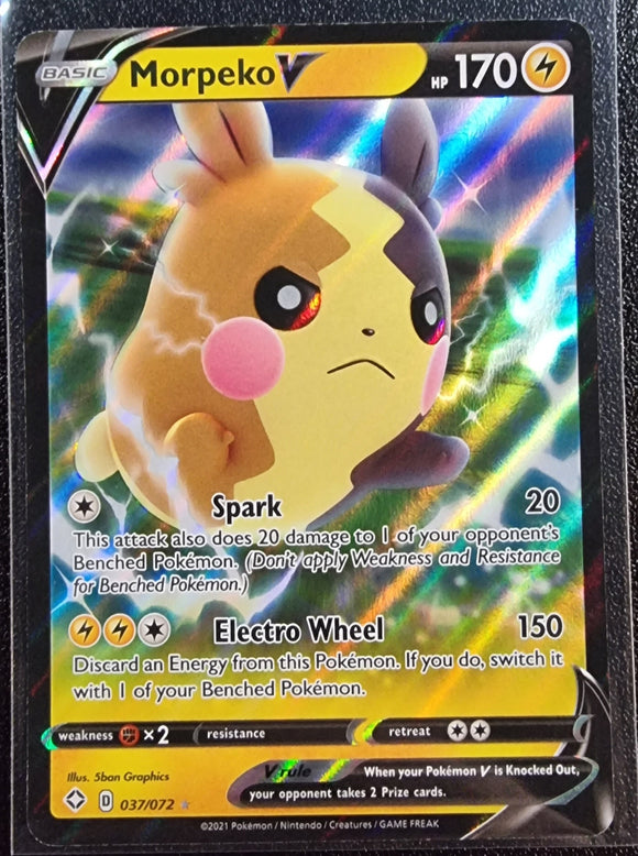 Morpeko V - Pokemon Shining Fates Holo Foil Ultra Rare #037/072