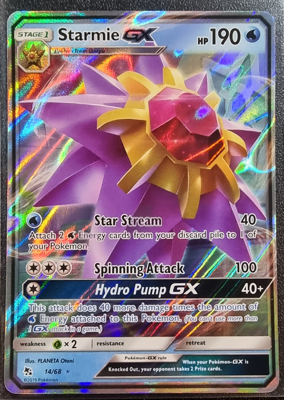 Starmie GX - Pokemon Hidden Fates Holo Foil Ultra Rare #14/68