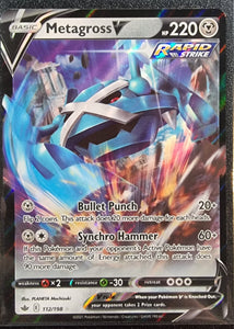 Metagross V - Pokemon Chilling Reign Holo Foil Ultra Rare #112/198