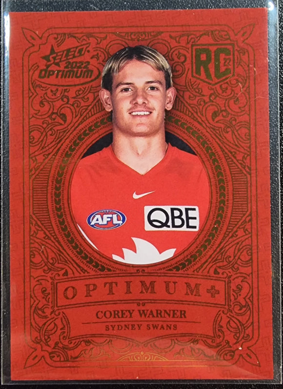 Corey Warner - 2022 Select AFL Optimum Optimum+ #007/450 LOW NUMBER