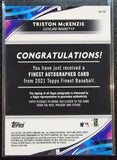 Triston McKenzie RC - 2021 Topps Finest #FA-TK Finest Autographs Refractor