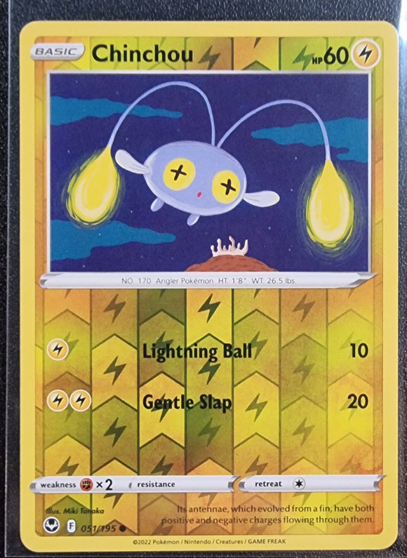 Chinchou - Pokemon Silver Tempest Reverse Holo Foil Common #051/195