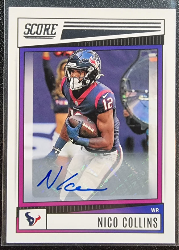 Nico Collins 2022 Score NFL Football Autograph 2 The Traders Australia