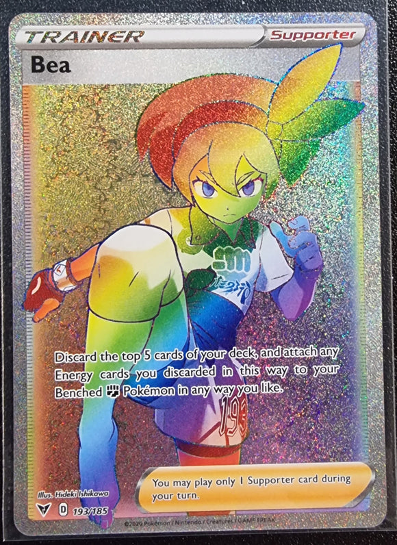 Bea Trainer - Pokemon Vivid Voltage FULL ART Holo Foil Rainbow Hyper Rare #193/185
