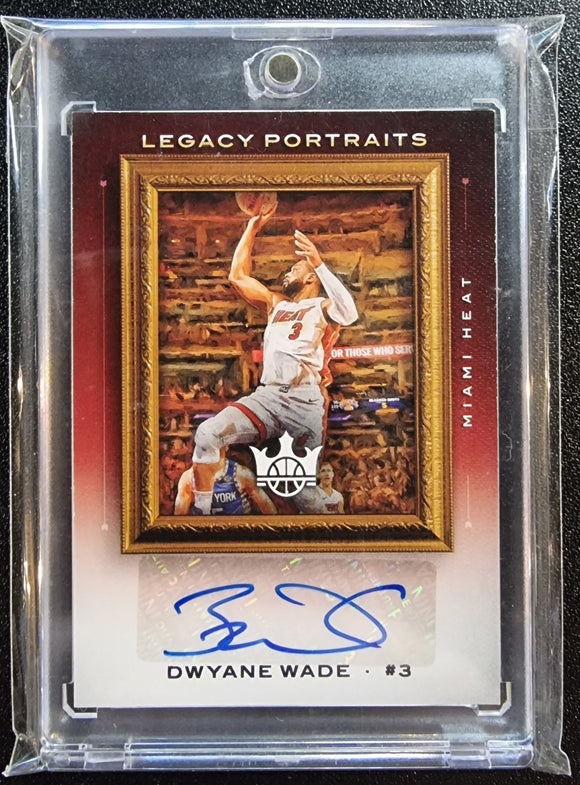 Dwyane Wade /25 - 2020-21 Panini Court Kings Legacy Portraits Autograph #LP-DWY