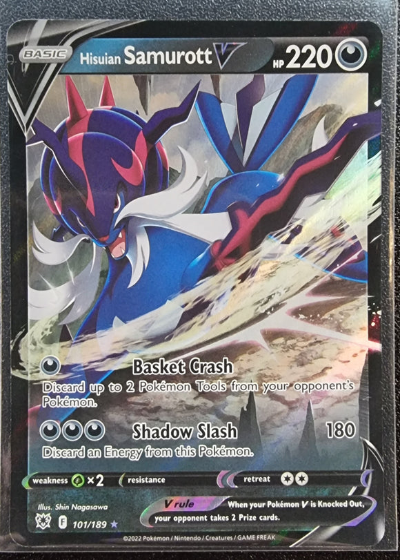 Hisuian Samurott V - Pokemon Astral Radiance Holo Foil Ultra Rare #101/189