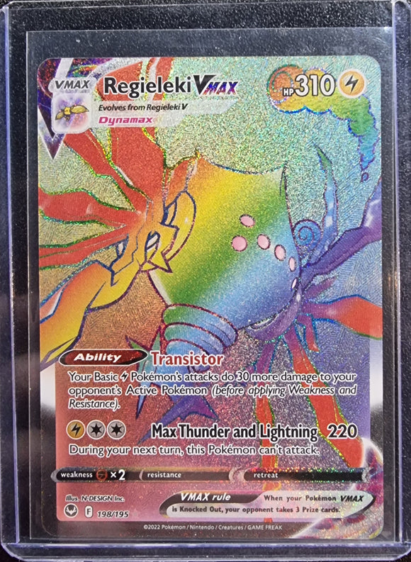 Regieleki VMAX - Pokemon Silver Tempest Full Art Holo Foil Rainbow Hyper Rare #198/195
