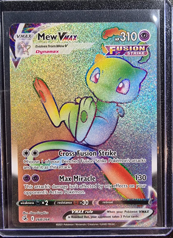 Mew VMAX - Pokemon Fusion Strike Full Art Holo Foil Rainbow Hyper Rare #268/264