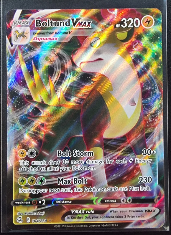 Boltund VMAX - Pokemon Fusion Strike Full Art Holo Foil Ultra Rare #104/264