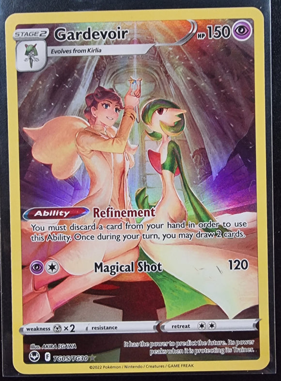 Gardevoir - Pokemon Silver Tempest Trainer Gallery Full Art Holo Foil Ultra Rare #TG05/TG30