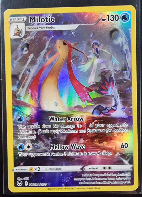 Milotic - Pokemon Silver Tempest Trainer Gallery Full Art Holo Foil Ultra Rare #TG02/TG30