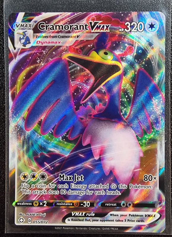 Cramorant VMAX - Pokemon Shining Fates Full Art Holo Ultra Rare #055/072