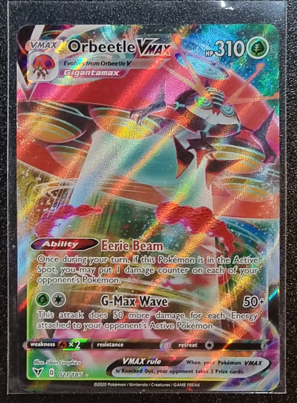 Orbeetle VMAX - Pokemon Vivid Voltage Full Art Holo Foil Ultra Rare #021/185